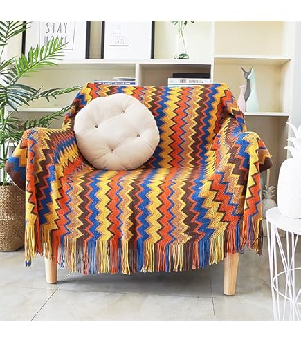 Amazon｜毛布 オールシーズン用ソファー毛布ニットは、ベッドルーム